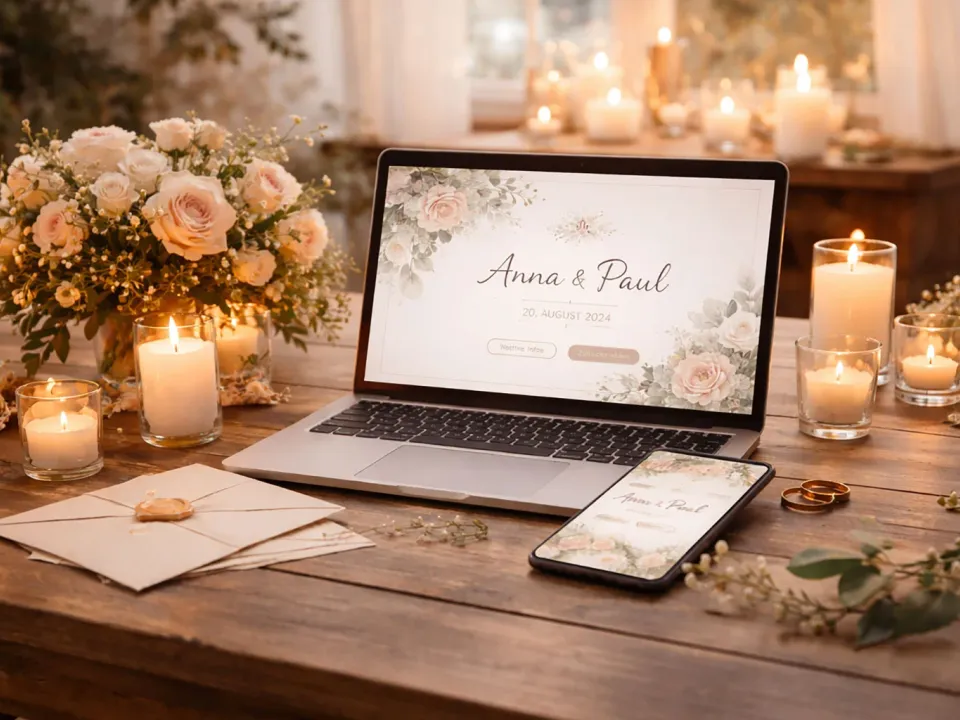 Wedding invitation online – Clearly organized, personally connected
