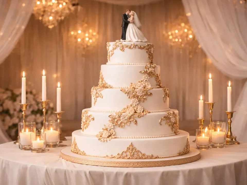 Svadbena torta u toku dana