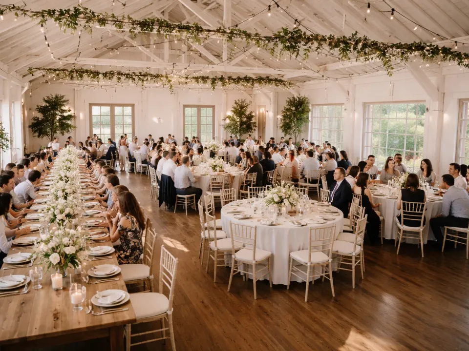 Tavoli lunghi vs Tavoli tondi: Uso osservato in contesti nuziali