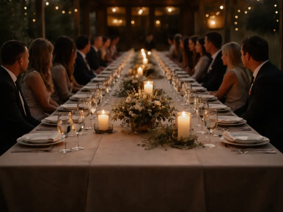 Candlelight at Wedding Tables: Local Light Zones