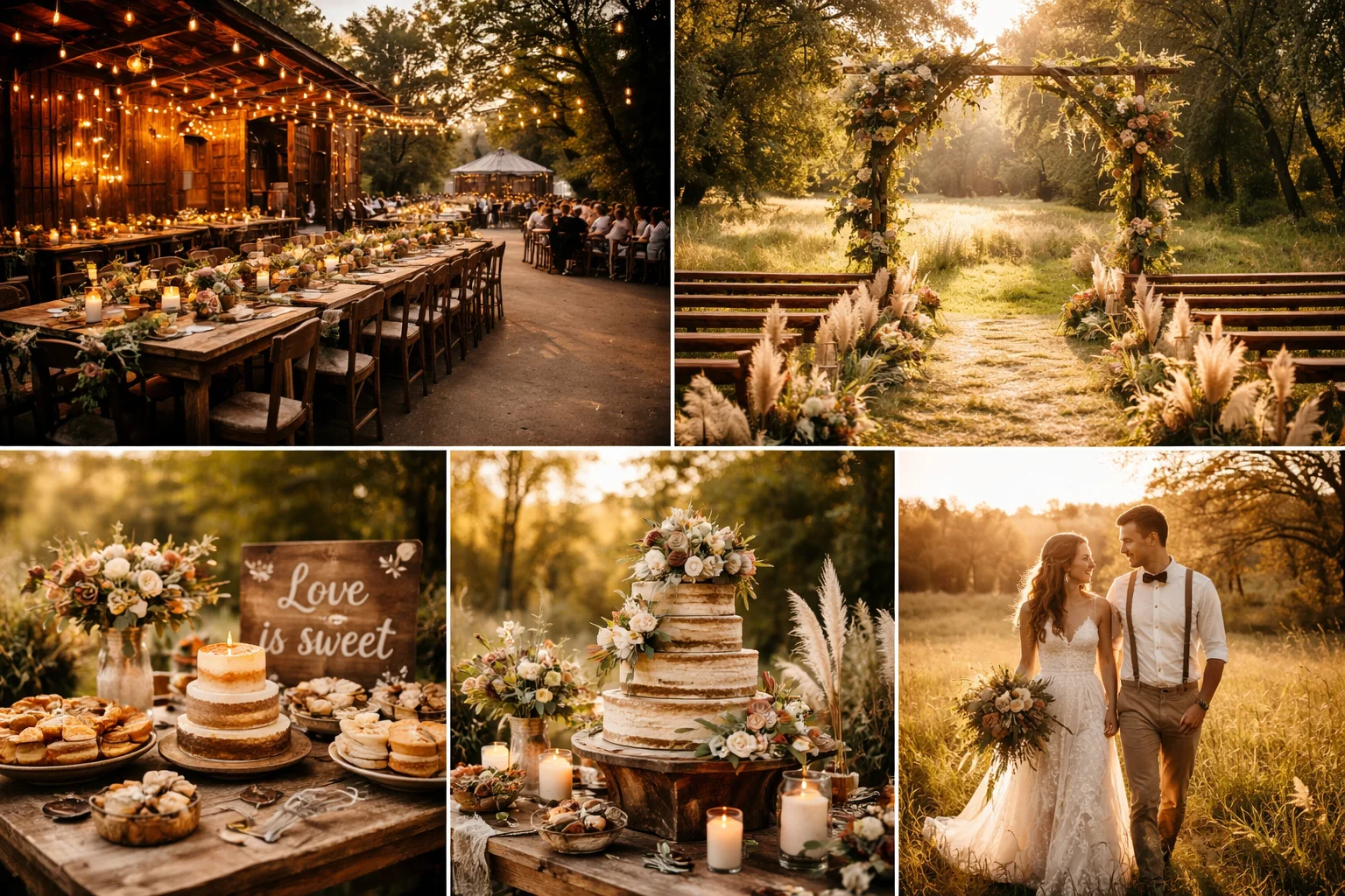 Rustic and Natural Wedding Celebrations: Timeless Love in Harmony with Nature