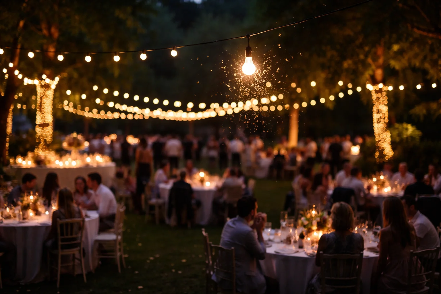 Insects Around Light Sources at Weddings
