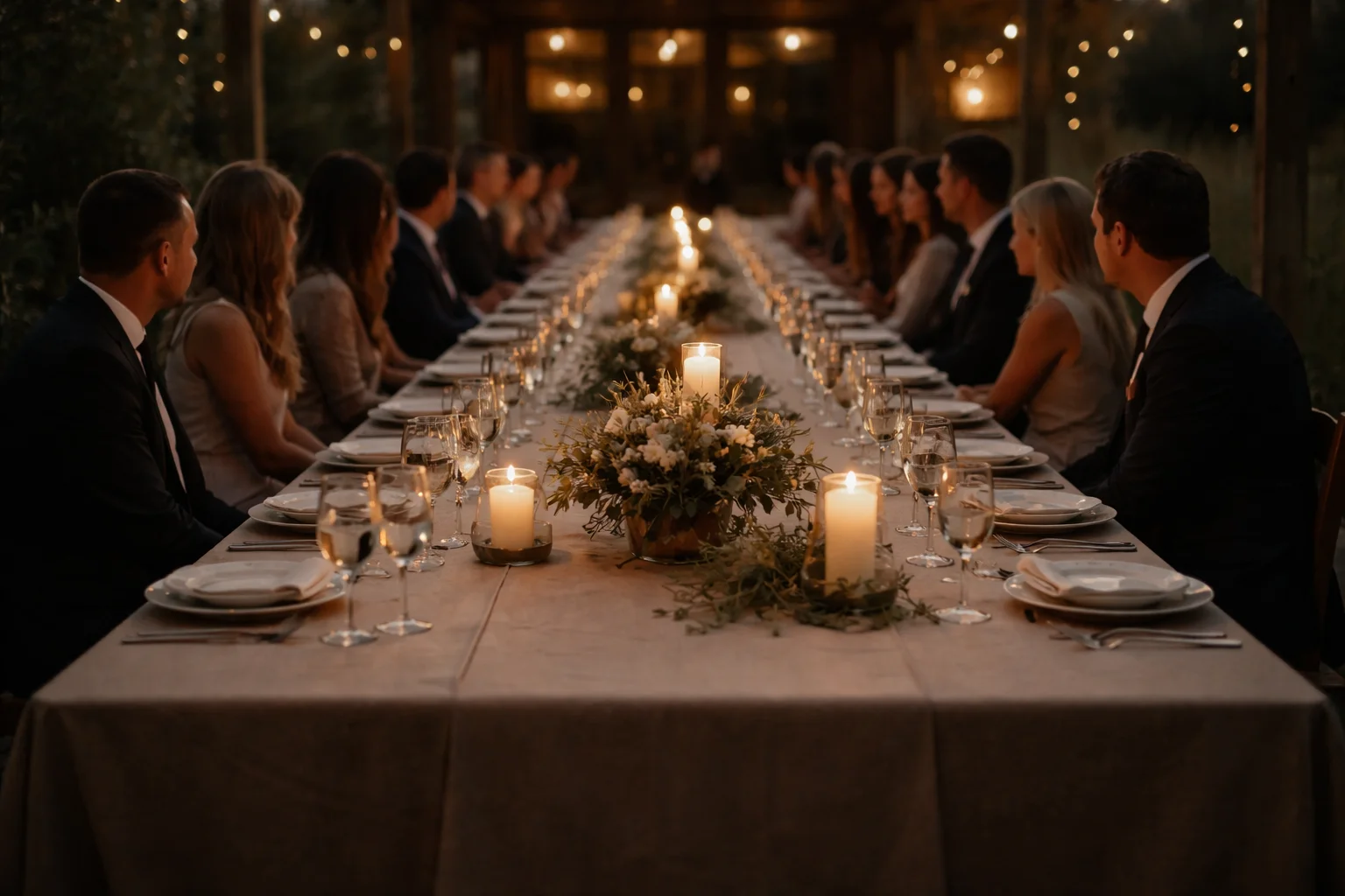 Candlelight at Wedding Tables: Local Light Zones
